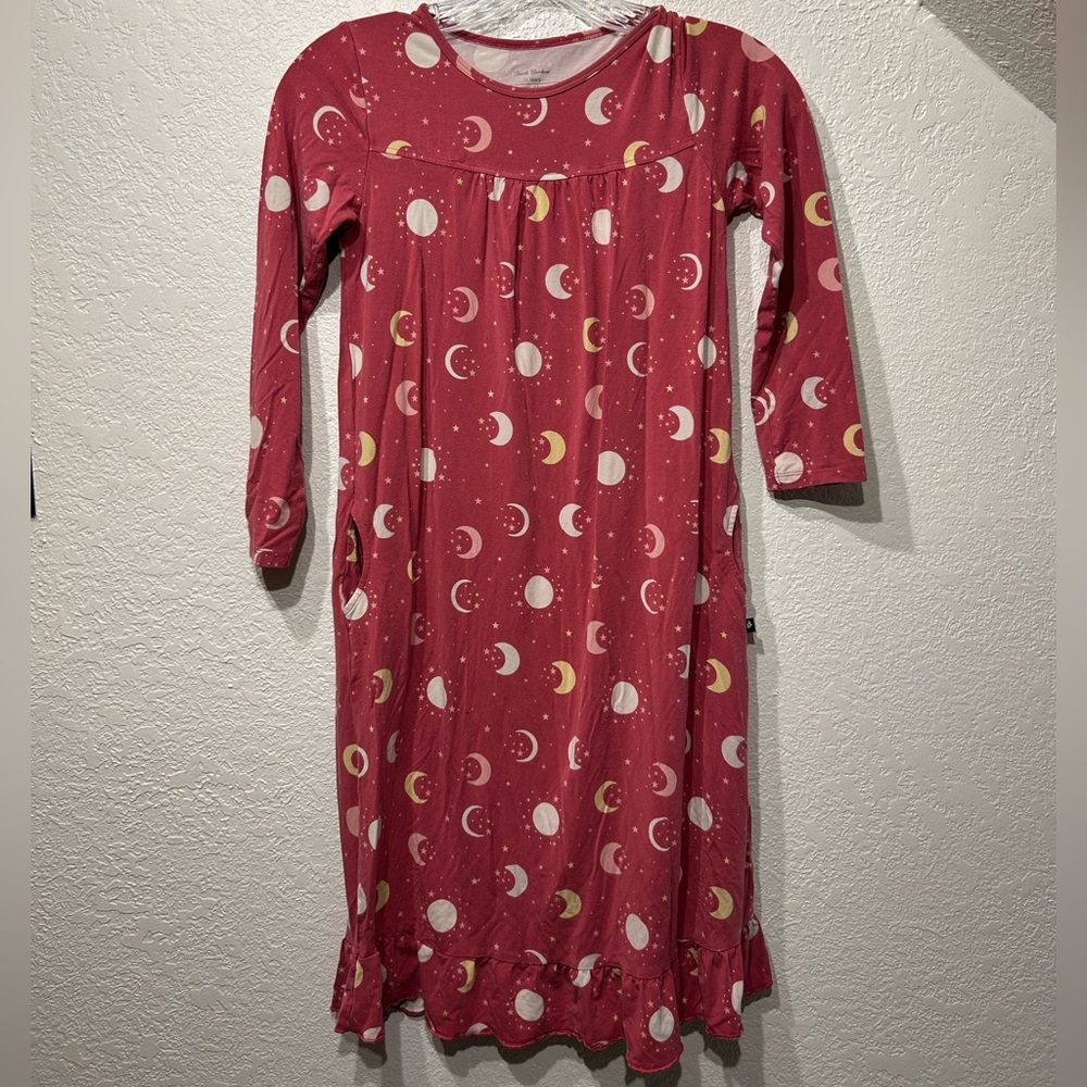 Sweet Bamboo Pink Moon and Stars Nightgown Dress Age 10 Size 10 (Large)